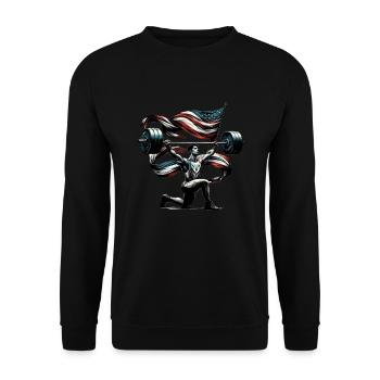 Winter Guard Instructor Colorguard Captain Gift - Unisex Sweatshirt - black - Front - Alina (178cm) & Michal (187cm)