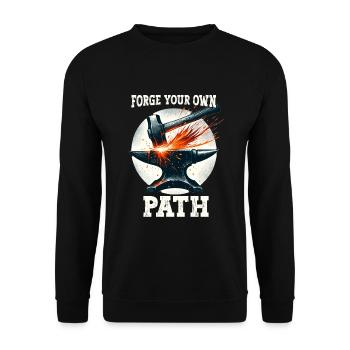 Blacksmith Metalworker Bladesmith Metal - Unisex Sweatshirt - black - Front - Alina (178cm) & Michal (187cm)