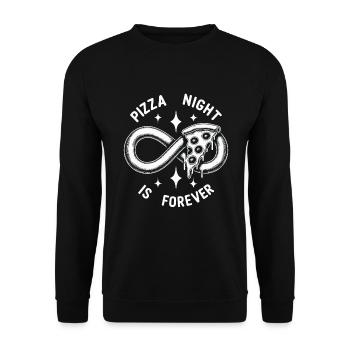 Drôle d’amateur de pizza amateur de pizza - Sweat-shirt Unisexe - noir - Devant - Alina (178cm) & Michal (187cm)