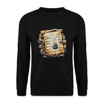 Sailors Sea Shanty Singing Ship Adventures - Unisex Sweatshirt - black - Front - Alina (178cm) & Michal (187cm)