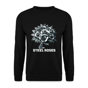Blacksmith Metalworker Bladesmith Metal - Unisex Sweatshirt - black - Front - Alina (178cm) & Michal (187cm)