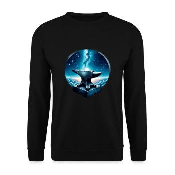 Blacksmith Metalworker Bladesmith Metal - Unisex Sweatshirt - black - Front - Alina (178cm) & Michal (187cm)