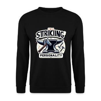 Blacksmith Metalworker Bladesmith Metal - Unisex Sweatshirt - black - Front - Alina (178cm) & Michal (187cm)