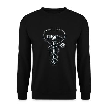 Blacksmith Metalworker Bladesmith Metal - Unisex Sweatshirt - black - Front - Alina (178cm) & Michal (187cm)