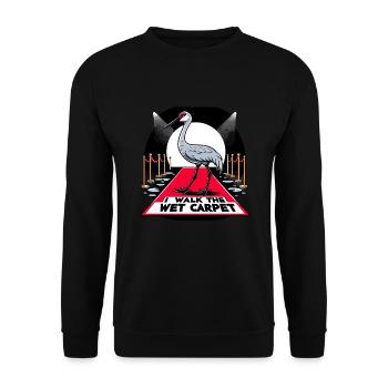 Sandhill Crane Lovers Bird Watching - Unisex Sweatshirt - black - Front - Alina (178cm) & Michal (187cm)