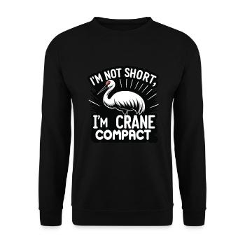 Sandhill Crane Lovers Bird Watching - Unisex Sweatshirt - black - Front - Alina (178cm) & Michal (187cm)