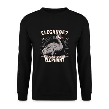 Sandhill Crane Lovers Bird Watching - Unisex Sweatshirt - black - Front - Alina (178cm) & Michal (187cm)