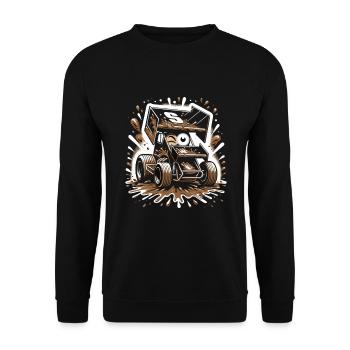 Sprint Car Mom Dirt Track Racing Renntag - Unisex Pullover - Schwarz - Vorne - Alina (178cm) & Michal (187cm)