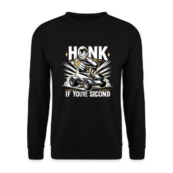 Sprint Car Mom Dirt Track Racing Renntag - Unisex Pullover - Schwarz - Vorne - Alina (178cm) & Michal (187cm)