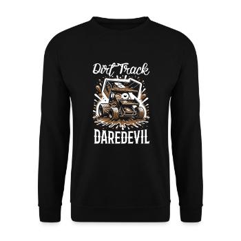 Sprint Car Mom Dirt Track Racing Renntag - Unisex Pullover - Schwarz - Vorne - Alina (178cm) & Michal (187cm)