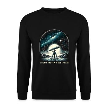 Astrophotography Astronomy Space Camera - Unisex Sweatshirt - black - Front - Alina (178cm) & Michal (187cm)