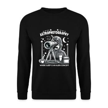 Astrophotographie Astronomie Caméra spatiale - Sweat-shirt Unisexe - noir - Devant - Alina (178cm) & Michal (187cm)