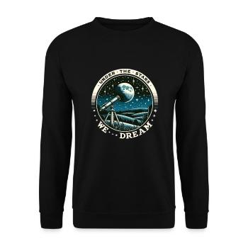 Astrophotography Astronomy Space Camera - Unisex Sweatshirt - black - Front - Alina (178cm) & Michal (187cm)