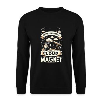 Astrophotography Astronomy Space Camera - Unisex Sweatshirt - black - Front - Alina (178cm) & Michal (187cm)