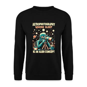 Astrophotographie Astronomie Caméra spatiale - Sweat-shirt Unisexe - noir - Devant - Alina (178cm) & Michal (187cm)