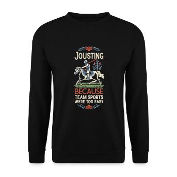 Ritterritter Mittelalterliche Renaissance-rüstung - Unisex Pullover - Schwarz - Vorne - Alina (178cm) & Michal (187cm)