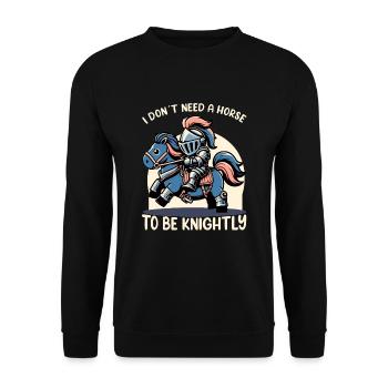 Ritterritter Mittelalterliche Renaissance-rüstung - Unisex Pullover - Schwarz - Vorne - Alina (178cm) & Michal (187cm)