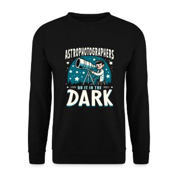 Astrophotographie Astronomie Caméra spatiale - Sweat-shirt Unisexe - noir - Devant - Alina (178cm) & Michal (187cm)