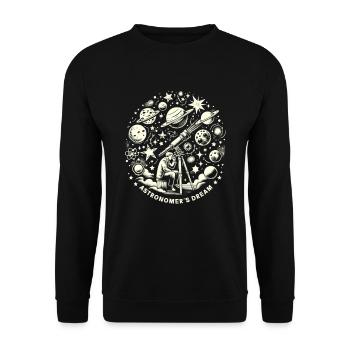 Astrophotography Astronomy Space Camera - Unisex Sweatshirt - black - Front - Alina (178cm) & Michal (187cm)