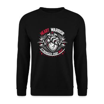 Gesunder Herzschlag Februar-herzbewusstsein - Unisex Pullover - Schwarz - Vorne - Alina (178cm) & Michal (187cm)