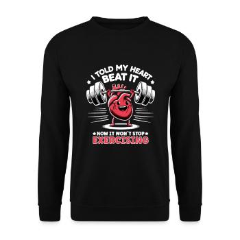 Gesunder Herzschlag Februar-herzbewusstsein - Unisex Pullover - Schwarz - Vorne - Alina (178cm) & Michal (187cm)