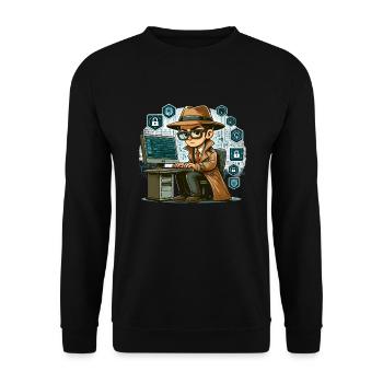 Ethical Hacking Analyst Ethical Cyber Security - Unisex Sweatshirt - black - Front - Alina (178cm) & Michal (187cm)