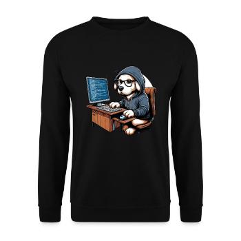 Ethical Hacking Analyst Ethical Cyber Security - Unisex Sweatshirt - black - Front - Alina (178cm) & Michal (187cm)