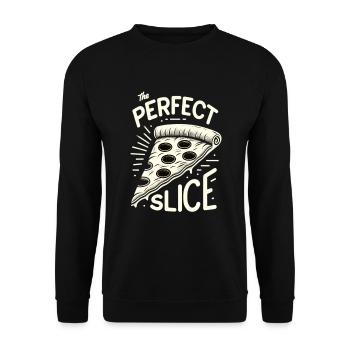 Drôle d’amateur de pizza, amateur de pizza - Sweat-shirt Unisexe - noir - Devant - Alina (178cm) & Michal (187cm)