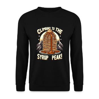 Maple Syrup Canada Tradition and Cones - Unisex Sweatshirt - black - Front - Alina (178cm) & Michal (187cm)