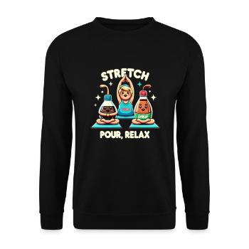 Maple Syrup Canada Tradition and Cones - Unisex Sweatshirt - black - Front - Alina (178cm) & Michal (187cm)
