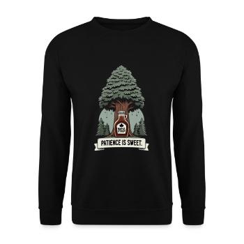 Maple Syrup Canada Tradition and Cones - Unisex Sweatshirt - black - Front - Alina (178cm) & Michal (187cm)