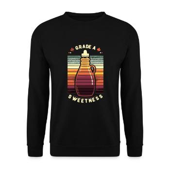 Maple Syrup Canada Tradition and Cones - Unisex Sweatshirt - black - Front - Alina (178cm) & Michal (187cm)