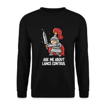 Knight Knight Medieval Renaissance Armor - Unisex Sweatshirt - black - Front - Alina (178cm) & Michal (187cm)