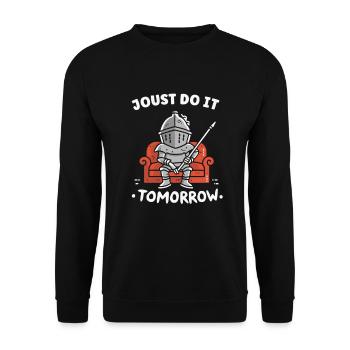 Chevalier Chevalier Armure Renaissance Médiévale - Sweat-shirt Unisexe - noir - Devant - Alina (178cm) & Michal (187cm)