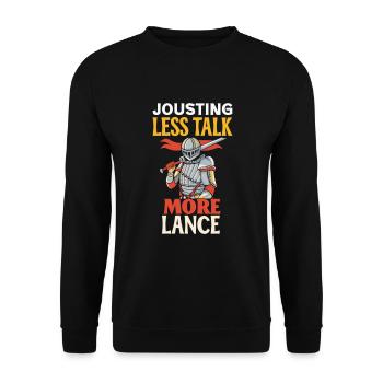 Ritterritter Mittelalterliche Renaissance-rüstung - Unisex Pullover - Schwarz - Vorne - Alina (178cm) & Michal (187cm)