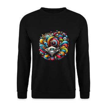 Disques vinyles Lp Collectionneurs Amateurs de disques - Sweat-shirt Unisexe - noir - Devant - Alina (178cm) & Michal (187cm)