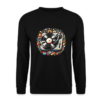 Disques vinyles Lp Collectionneurs Amateurs de disques - Sweat-shirt Unisexe - noir - Devant - Alina (178cm) & Michal (187cm)