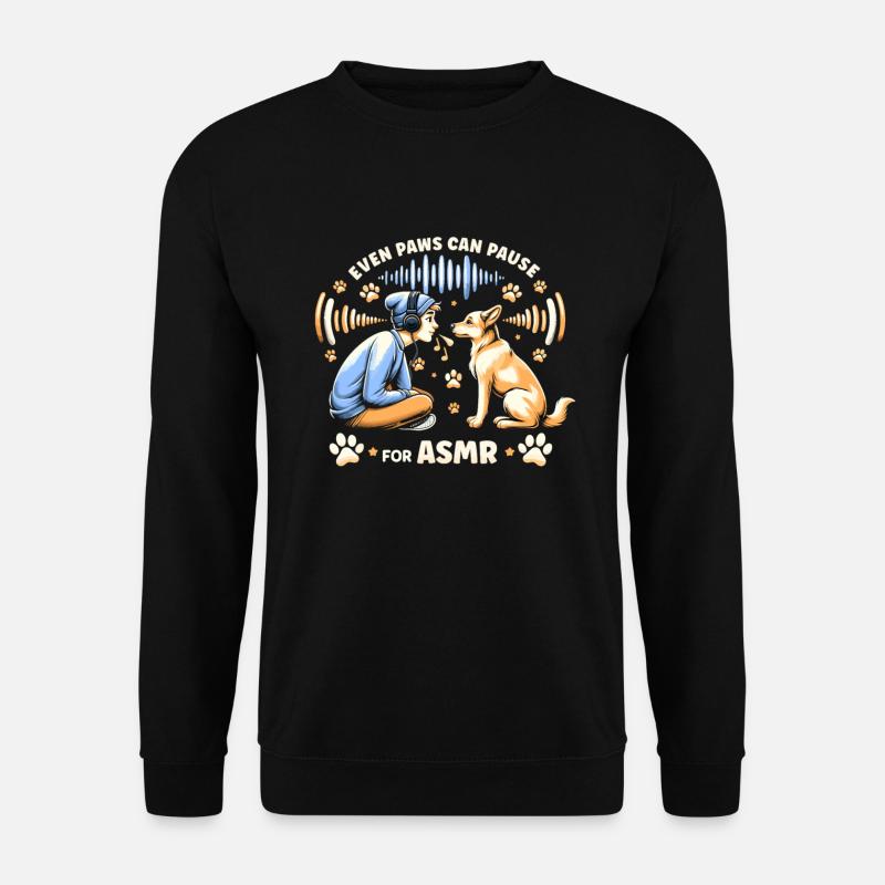 Asmr Whispering Asmr Enthusiast Mindfulness - Unisex Pullover - Schwarz