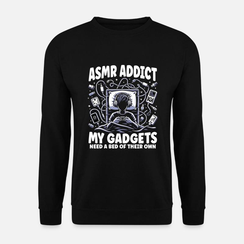 Asmr Whispering Asmr Enthusiast Mindfulness - Unisex Pullover - Schwarz