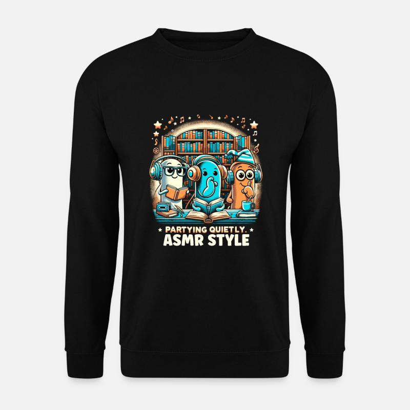 Asmr Whispering Asmr Enthusiast Mindfulness - Unisex Pullover - Schwarz