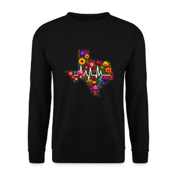 Texas Wildflowers Season Fields Flowers Texas - Unisex Sweatshirt - black - Front - Alina (178cm) & Michal (187cm)