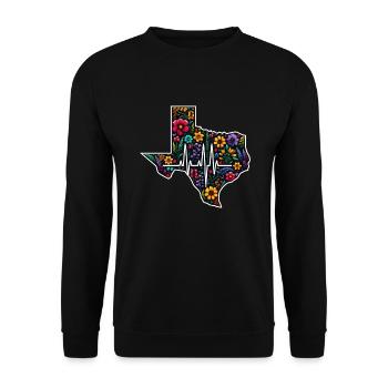 Texas Wildflowers Season Fields Flowers Texas - Unisex Sweatshirt - black - Front - Alina (178cm) & Michal (187cm)