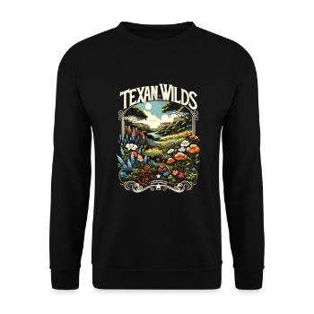 Texas Wildflowers Season Fields Flowers Texas - Unisex Sweatshirt - black - Front - Alina (178cm) & Michal (187cm)