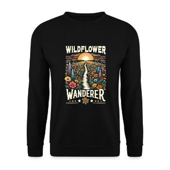 Texas Wildflowers Season Fields Flowers Texas - Unisex Sweatshirt - black - Front - Alina (178cm) & Michal (187cm)