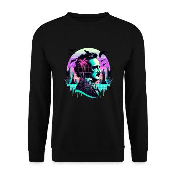 Edgar Allan Poe Fan Classic Literature literary - Unisex Pullover - Schwarz - Vorne - Alina (178cm) & Michal (187cm)