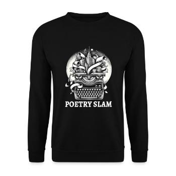 Poetry Slam Writer Poet Literature Slam Poetry Day - Unisex Sweatshirt - black - Front - Alina (178cm) & Michal (187cm)