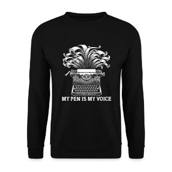 Poetry Slam Writer Poet Literature Slam Poetry Day - Unisex Sweatshirt - black - Front - Alina (178cm) & Michal (187cm)