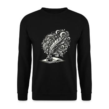Poetry Slam Writer Poet Literature Slam Poetry Day - Unisex Sweatshirt - black - Front - Alina (178cm) & Michal (187cm)
