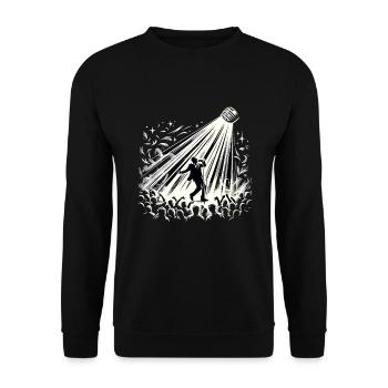 Poetry Slam Writer Poet Literature Slam Poetry Day - Unisex Sweatshirt - black - Front - Alina (178cm) & Michal (187cm)