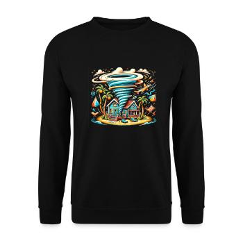 Meteorologie-kindertornado-sturm, Der Sturm-fan - Unisex Pullover - Schwarz - Vorne - Alina (178cm) & Michal (187cm)